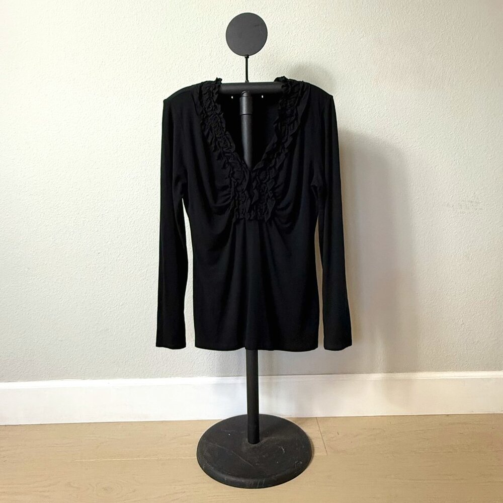 Banana Republic Factory Black Long Sleeve Top